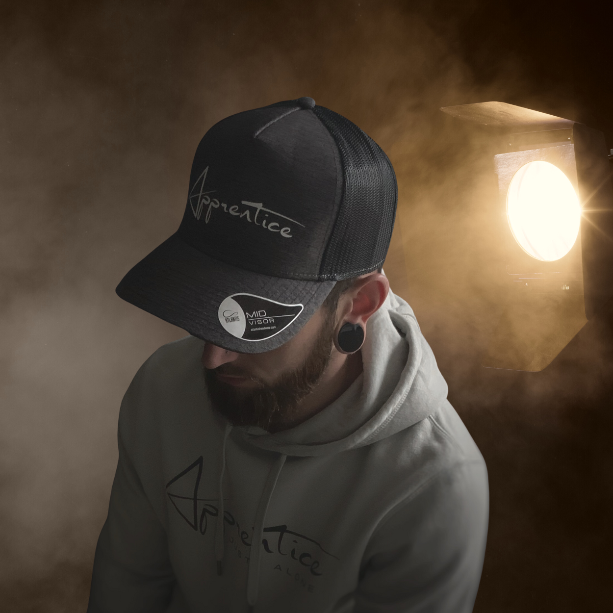 Casquette trucker Apprentice - Gris anthracite et noir
