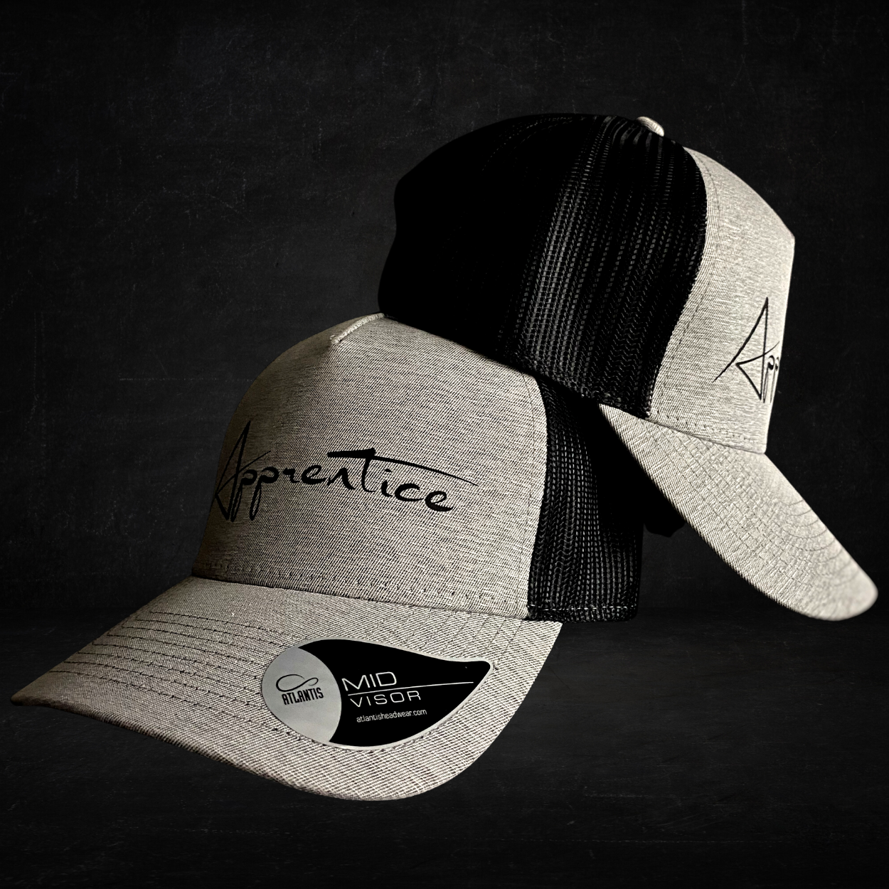 Casquette trucker Apprentice - Gris clair et noir